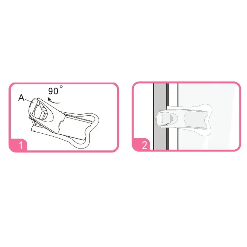 2Pcs Sliding Door Lock Self-adhesive Window Lock Sliding Sash Stopper Fixation Cabinet Door Lock Drawer Lock Baby Safety Lock