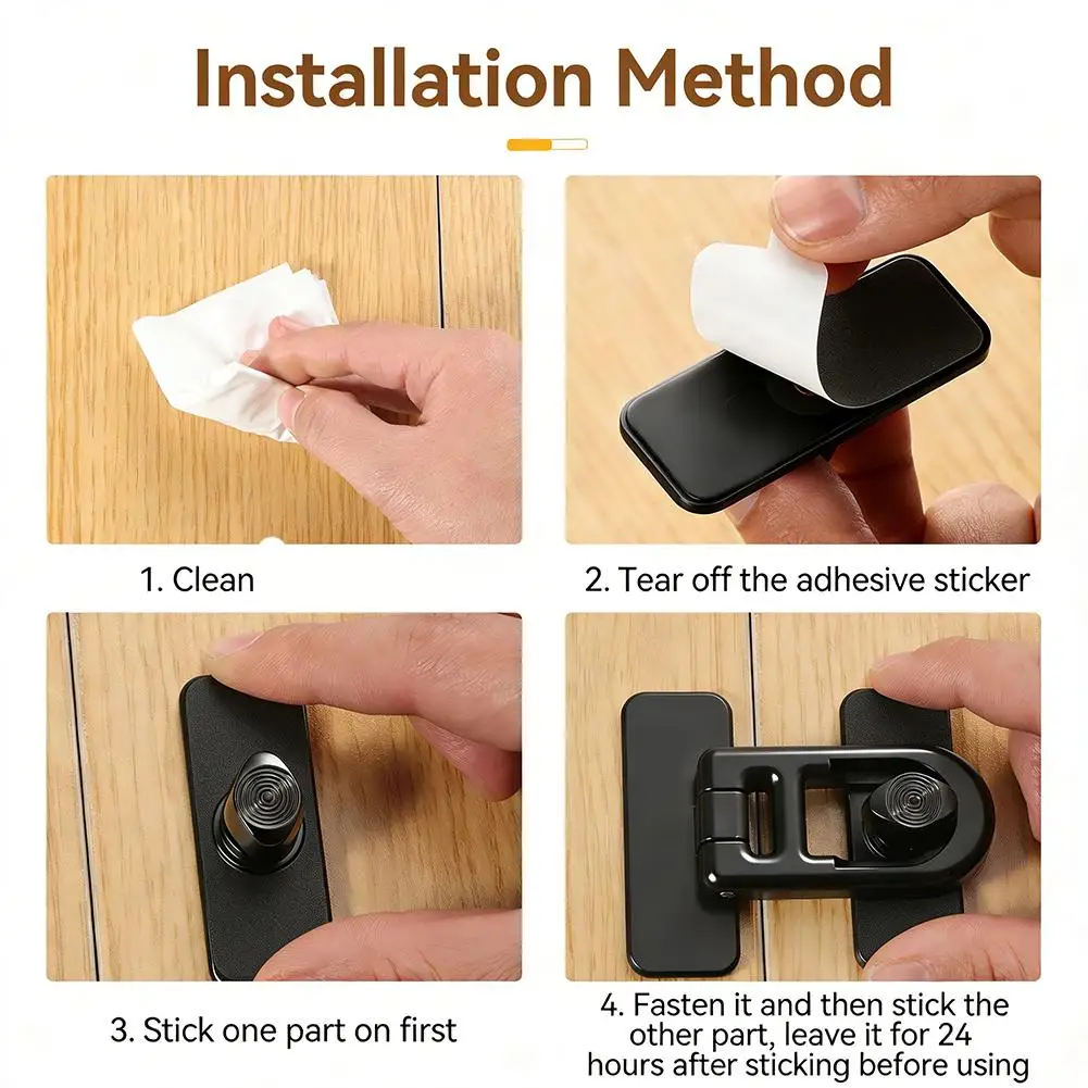 Refrigerator Lock Adhesive Keyless Freezer Locks Oven Cabinet Baby Proofing Lock Adhesive Keyless Fridge Lock Kids Safety Tool