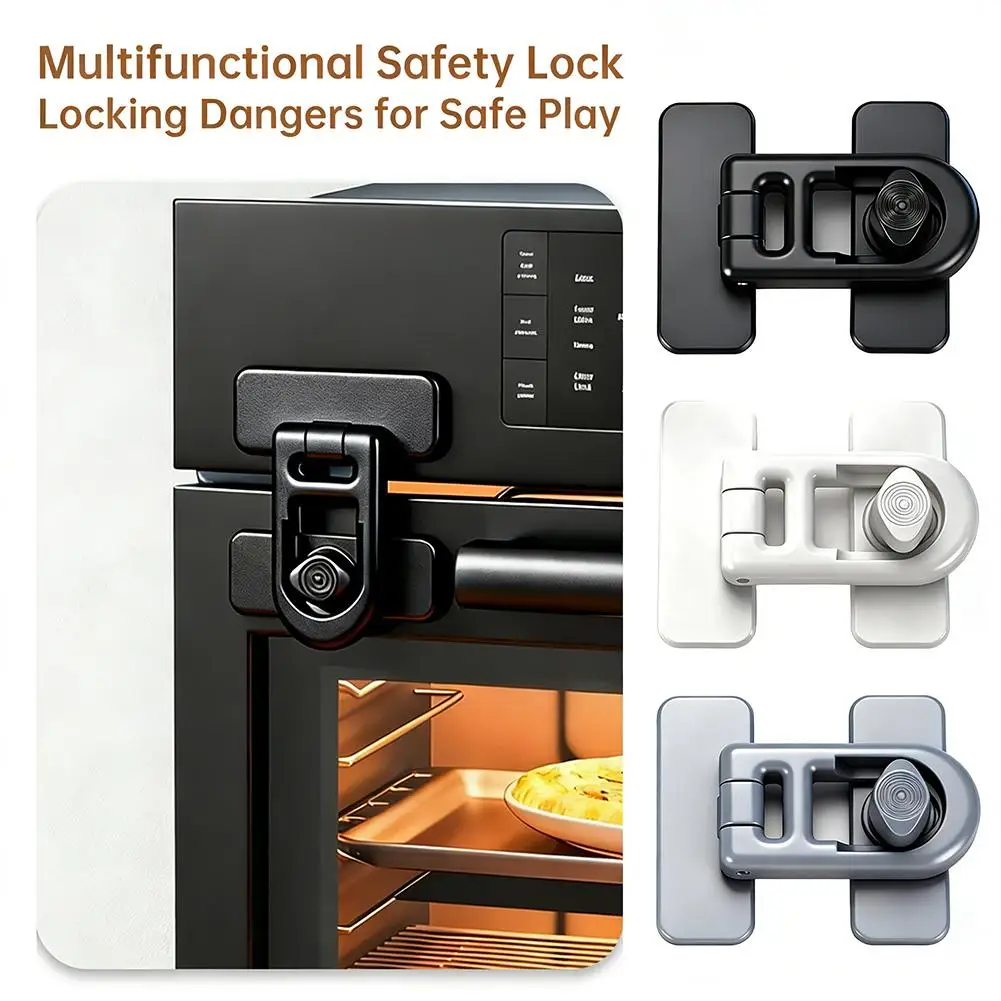 Refrigerator Lock Adhesive Keyless Freezer Locks Oven Cabinet Baby Proofing Lock Adhesive Keyless Fridge Lock Kids Safety Tool