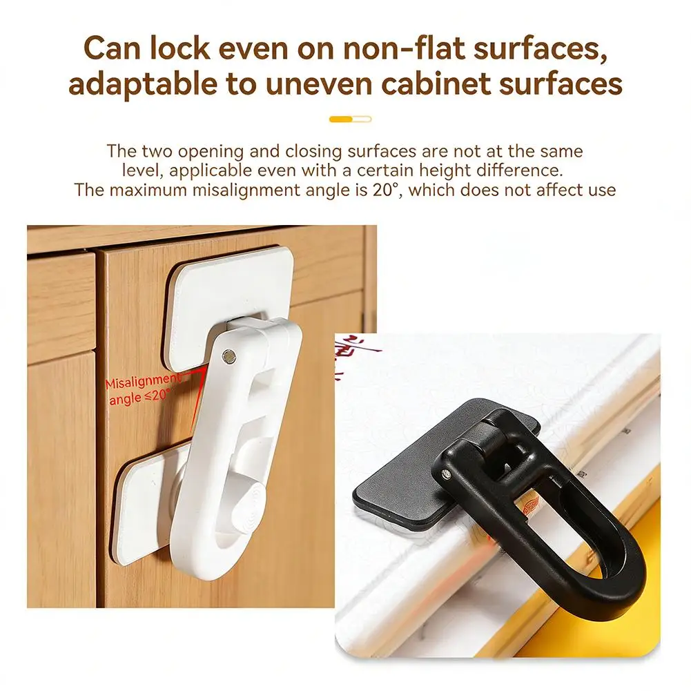 Refrigerator Lock Adhesive Keyless Freezer Locks Oven Cabinet Baby Proofing Lock Adhesive Keyless Fridge Lock Kids Safety Tool