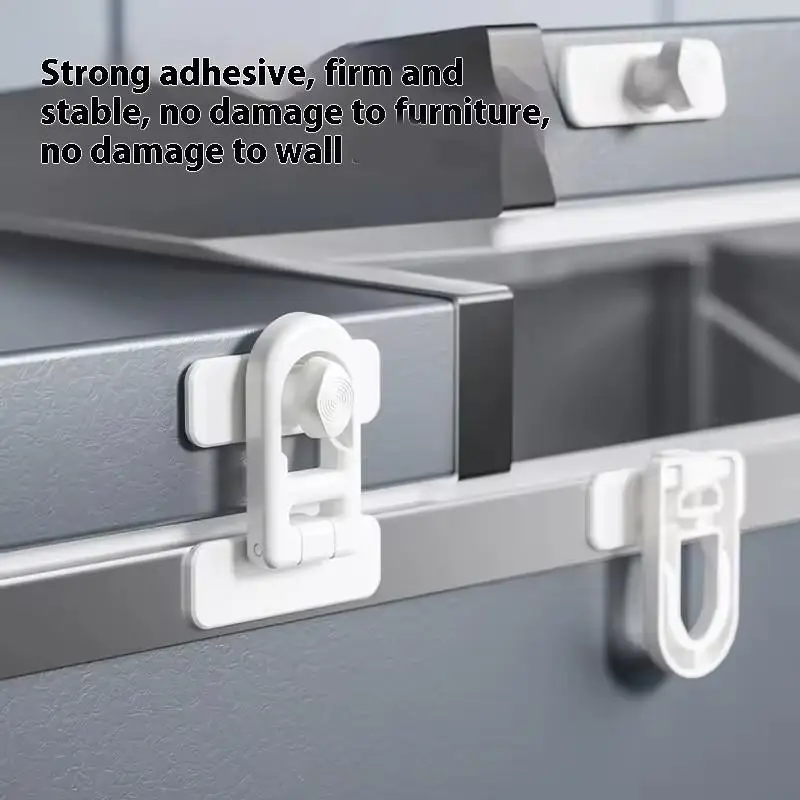Refrigerator Lock Adhesive Keyless Freezer Locks Oven Cabinet Baby Proofing Lock Adhesive Keyless Fridge Lock Kids Safety Tool