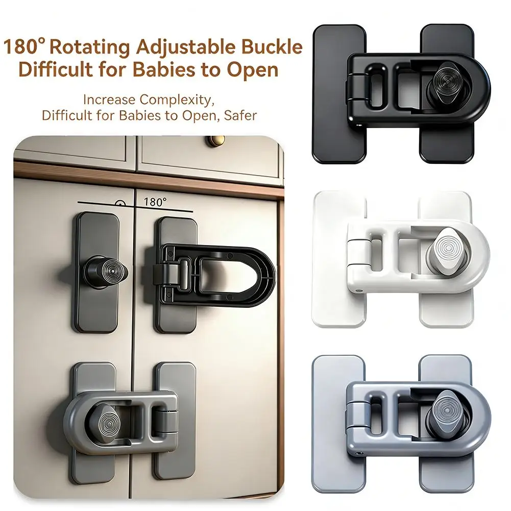 Refrigerator Lock Adhesive Keyless Freezer Locks Oven Cabinet Baby Proofing Lock Adhesive Keyless Fridge Lock Kids Safety Tool