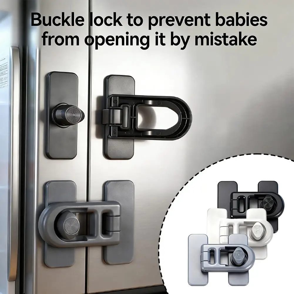 Refrigerator Lock Adhesive Keyless Freezer Locks Oven Cabinet Baby Proofing Lock Adhesive Keyless Fridge Lock Kids Safety Tool