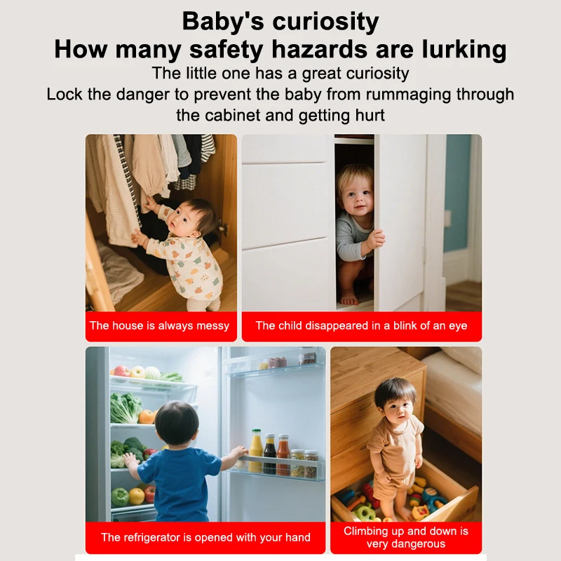 New Digital Password Limit Positioning Combination Lock Baby Safety Children Protection Sliding Closet Window Safety Fridge Lock