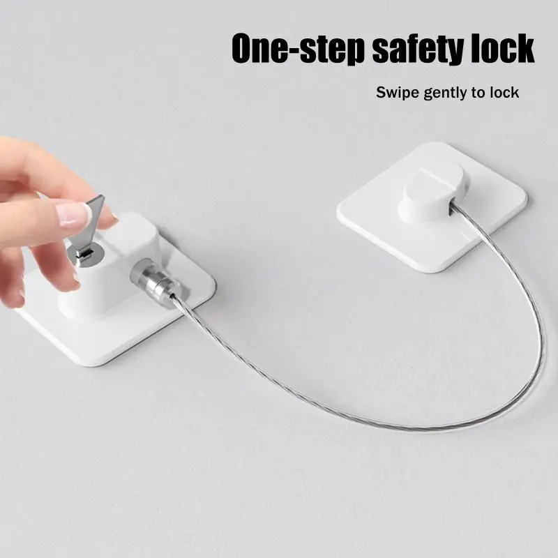 Kitchen Appliance Toilet Fridge Cabinet Locks For Kids With Keys Self Adhesive Baby Safety Lock For Door Window Drawer