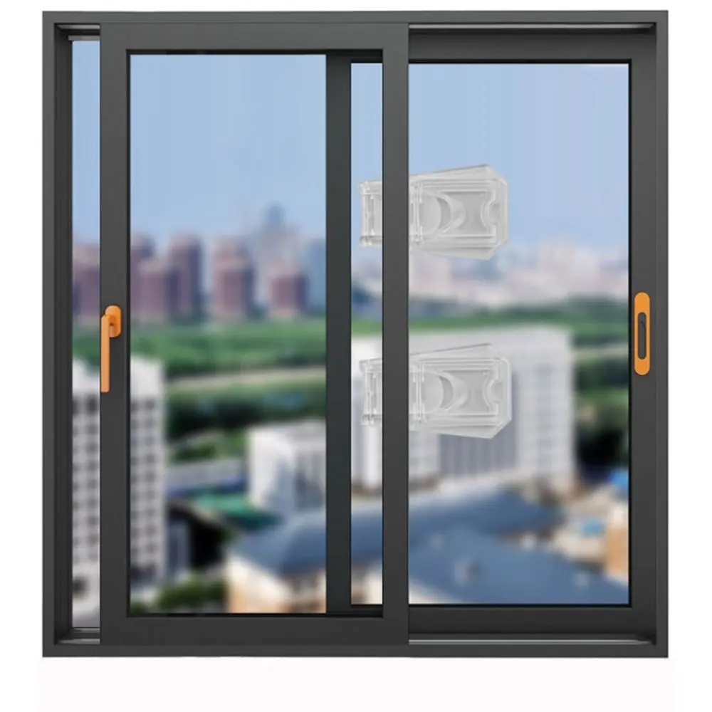 Transparent Sliding Door Lock Self-adhesive Anti-pinch Sliding Sash Stopper Strong Fixation Cabinet Door Lock